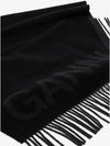 Logo Fringe Muffler Black - GANNI - BALAAN 4