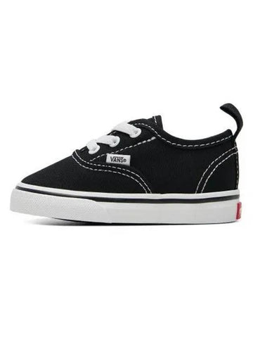 KIDS Authentic Elastic Lace Toddler Black True White - VANS - BALAAN 1