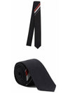 Three-Line Engineer Stripe Wool  Neck Tie Navy - THOM BROWNE - BALAAN 5