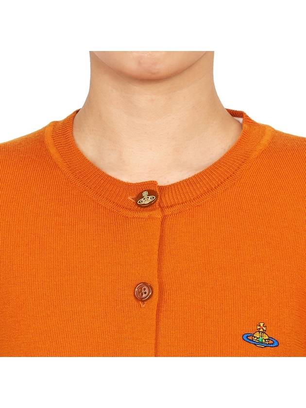 Bea Logo Wool Cardigan Orange - VIVIENNE WESTWOOD - BALAAN 8