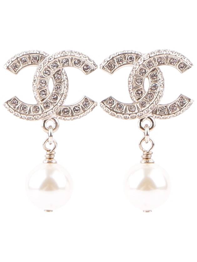 CC Metal Logo Pearl Earrings Gold - CHANEL - BALAAN 2