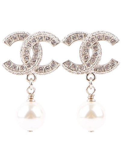 CC Metal Logo Pearl Earrings Gold - CHANEL - BALAAN 2