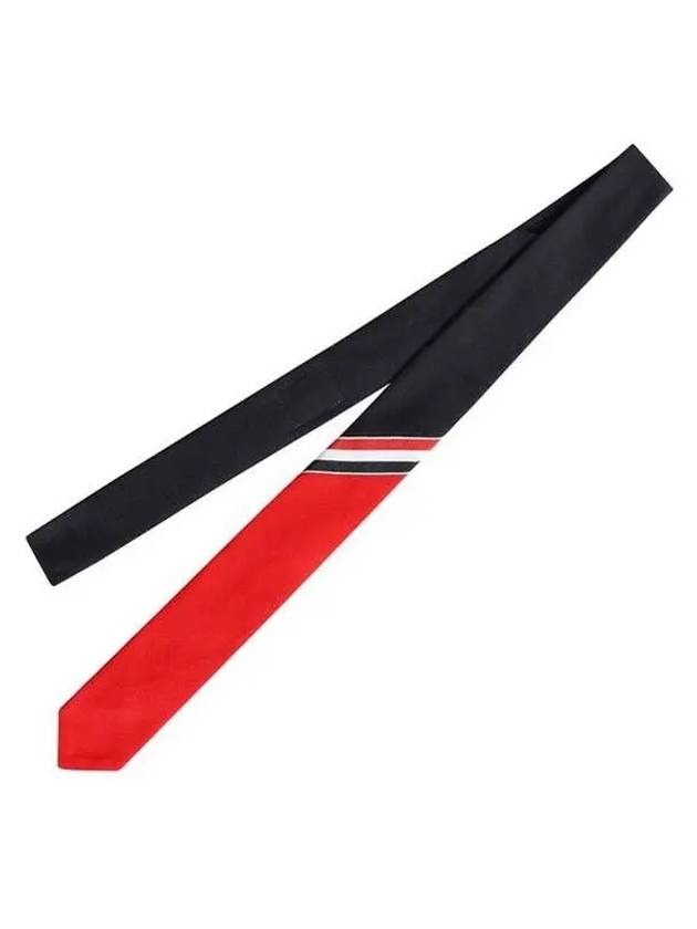 Stripe Two-Tone Tie Red - THOM BROWNE - BALAAN 2