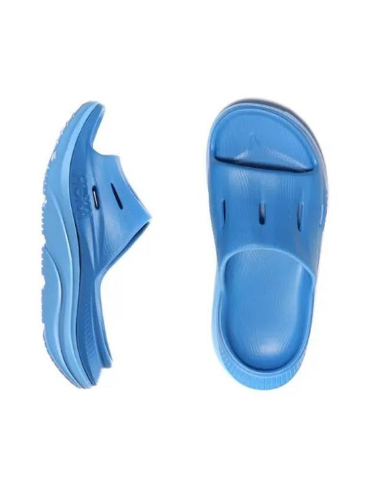 One One Aura Recovery Slide 3 Slippers Blue - HOKA ONE ONE - BALAAN 2