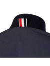 Tech Faille 4 Bar Down Varsity Bomber Jacket Navy - THOM BROWNE - BALAAN 5