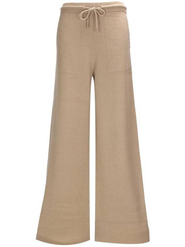 Parole Drawstring Wool Cashmere Wide Pants Camel - MAX MARA - BALAAN 1