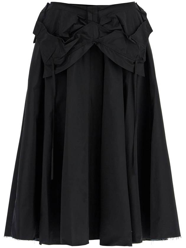 Women s Taffeta Midi A Line Skirt Black - MAISON MARGIELA - BALAAN 2