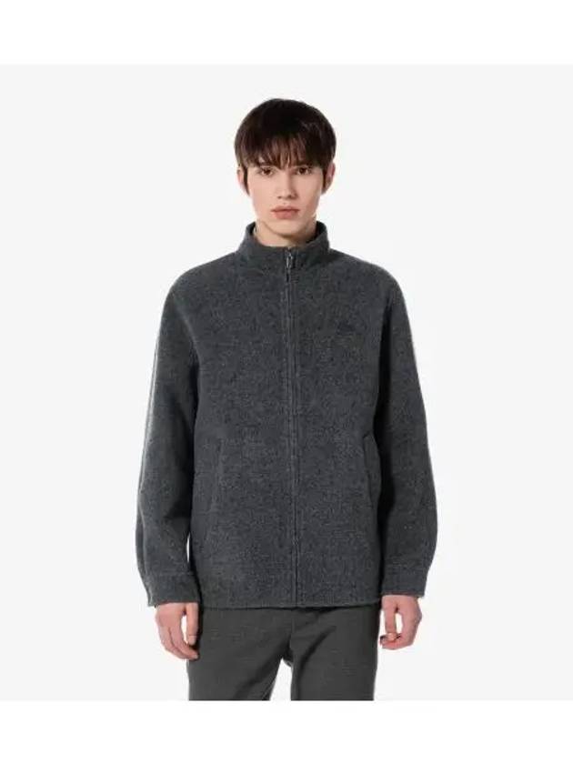 Men's High Neck Wool Jacket Charcoal - LACOSTE - BALAAN 2