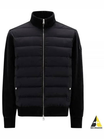 8G00083 595HA 999 Logo Patch Padded Cardigan - MONCLER - BALAAN 1