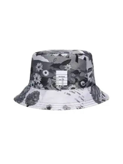 Graphic Print Bucket Hat Grey - THOM BROWNE - BALAAN 2