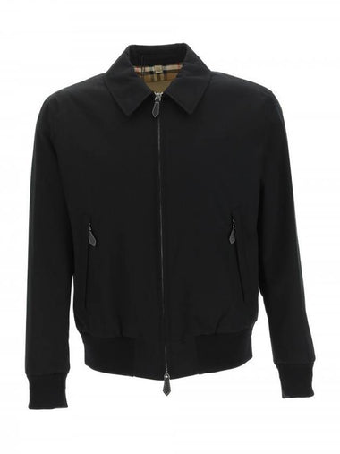 Men's Soho Heritage Harrington Bomber Jacket Black - BURBERRY - BALAAN 1