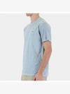 Organic Cotton Short Sleeve T-Shirt Sky Blue - STONE ISLAND - BALAAN 5