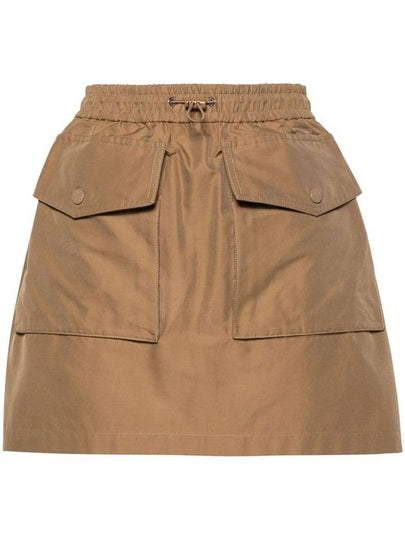 Drawstring Short A-line Skirt Beige - MONCLER - BALAAN 2