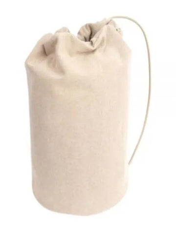 Sporty Drawstring Canvas Backpack Beige - THE ROW - BALAAN 1