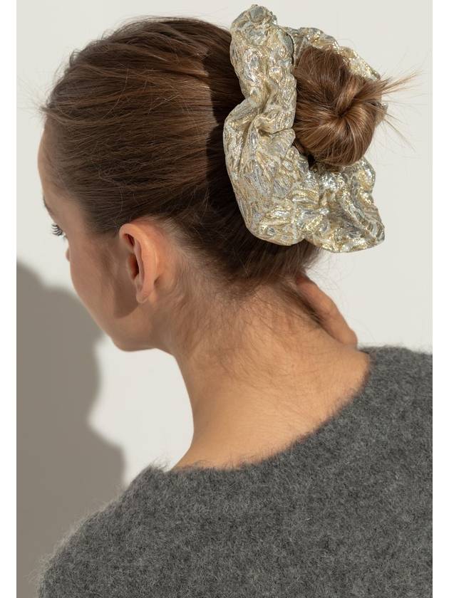 Ganni Hair Scrunchie With Lurex Thread, Women's, Silver - GANNI - BALAAN 2