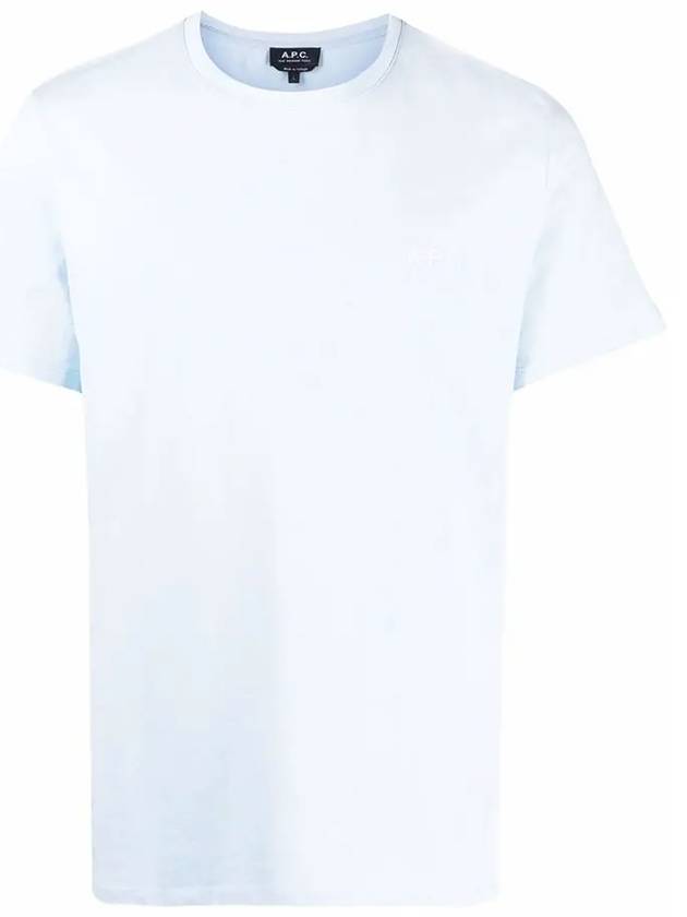 Men's Logo Raymond Short Sleeve T-Shirt Pale Blue - A.P.C. - BALAAN.