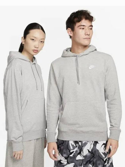 Logo Club Pullover Hoodie Grey - NIKE - BALAAN 2