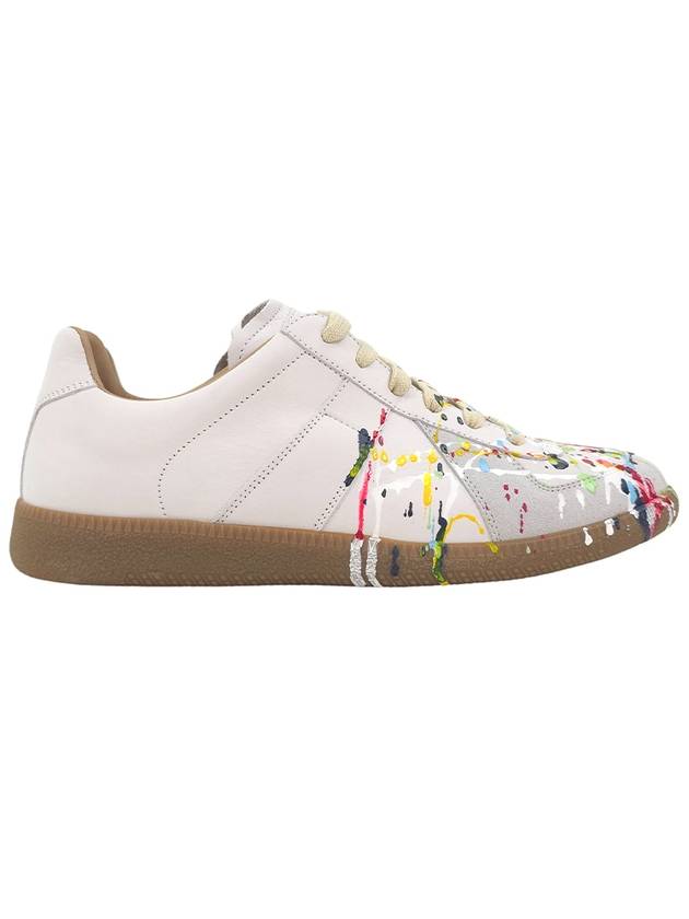 Men's Replica German Army Paint Low Top Sneakers White - MAISON MARGIELA - BALAAN 3