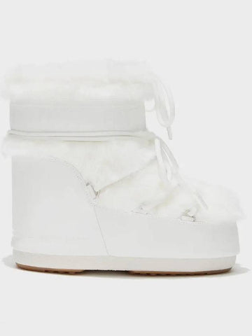 Icon Low Fake Fur Boots White 1409390 A002 - MOON BOOT - BALAAN 1