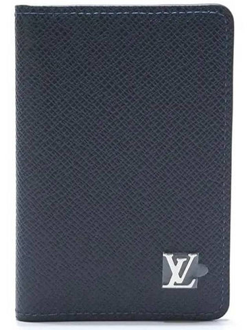 Taiga pocket organizer card wallet navy - LOUIS VUITTON - BALAAN 1