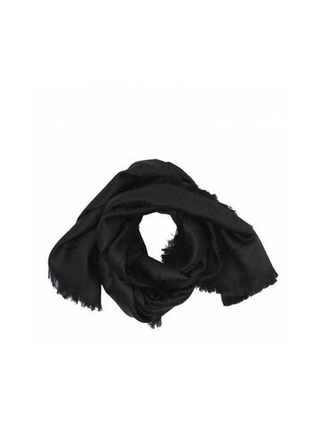 Monogram Square Large Scarf Black - SAINT LAURENT - BALAAN 1