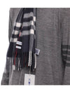 Check Cashmere Scarf Navy - BURBERRY - BALAAN 6