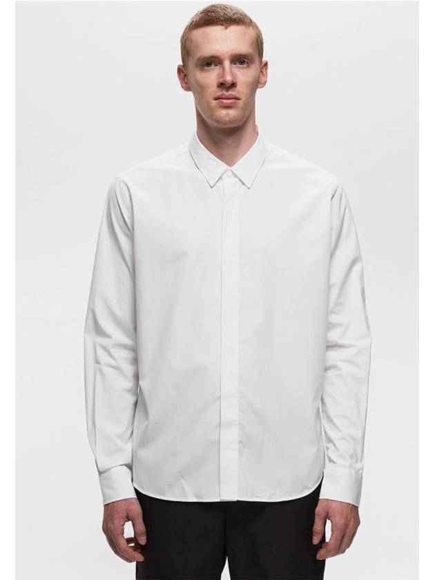 Classic Cotton Long Sleeve Shirt White - AMI - BALAAN 3