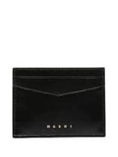 Debossed Logo Card Wallet Black - MARNI - BALAAN 2