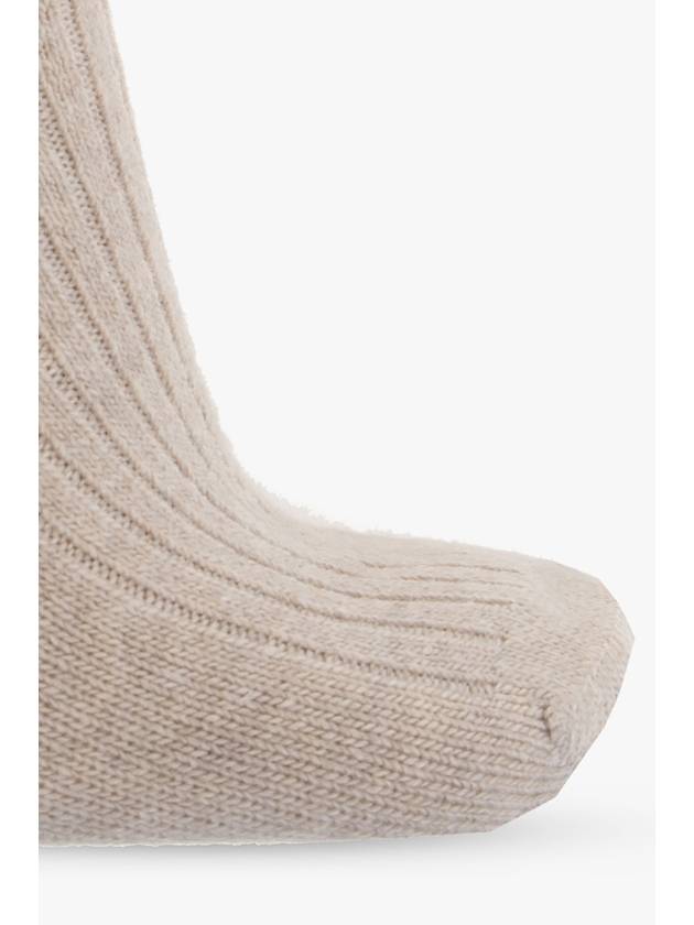 Hanro Ribbed Socks, Women's, Cream - HANRO - BALAAN 4