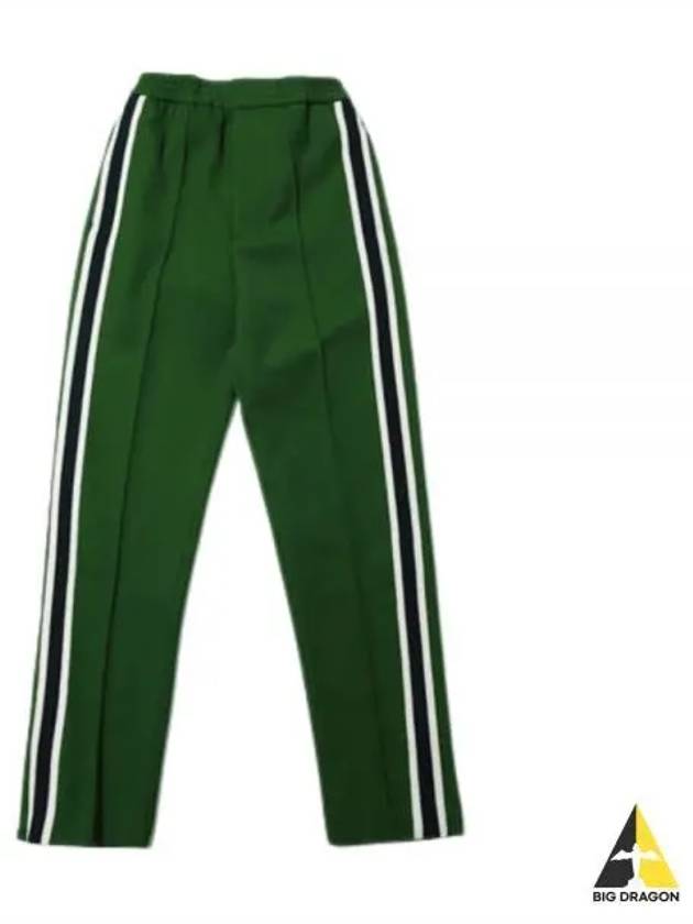 Striped Color Combination Track Pants Green - AMI - BALAAN 2
