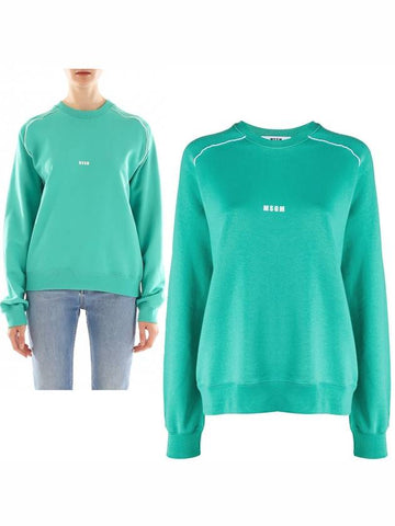 Mini Logo Sweatshirt Mint 2841MDM239 - MSGM - BALAAN 1