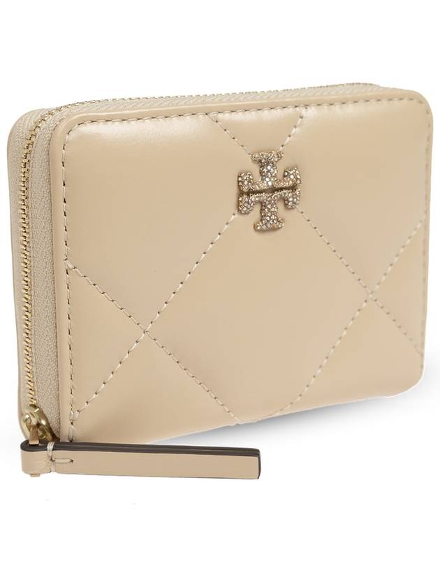 Tory Burch Leather Wallet Kira, Women's, Cream - TORY BURCH - BALAAN 4