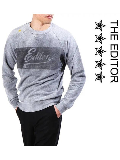 Logo Cotton Sweatshirt Grey - THE EDITOR - BALAAN 2