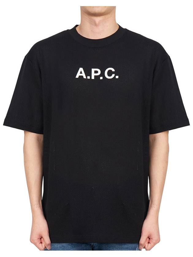 Moran Openwork Short Sleeve T-Shirt Black - A.P.C. - BALAAN 4