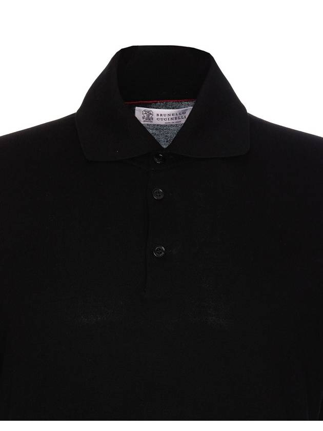 Classic Knit PK Shirt Black - BRUNELLO CUCINELLI - BALAAN 5