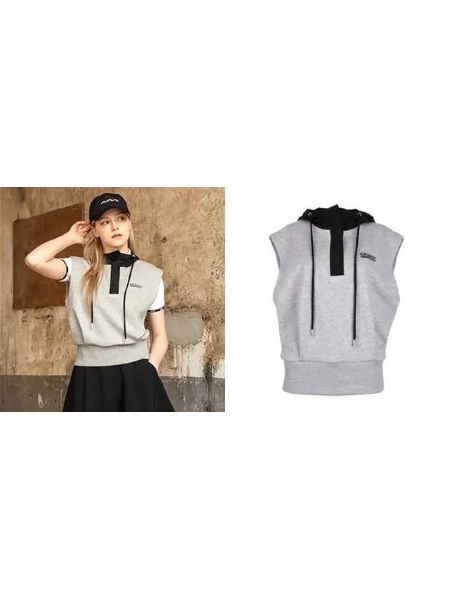 Golf Tennis Women s Hooded Color Matching Best Vest Gray - AVAVE - BALAAN 3