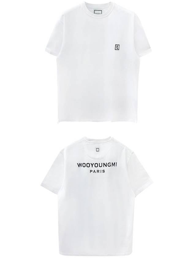 Cotton back logo t-shirt W231TS07 701W - WOOYOUNGMI - BALAAN.