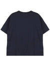 Logo Print Crew Neck Short Sleeve T-Shirt Navy - A.P.C. - BALAAN 3