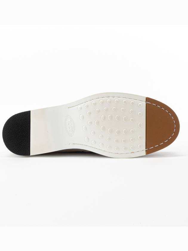 Men's Nubuck Tassel Leather Driving Slip-on Shoes Beige XXM02G0EJ906RNC416 - TOD'S - BALAAN 5