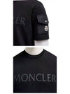 Laminated Logo Short Sleeve T-Shirt Black - MONCLER - BALAAN 6