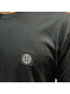 Logo Patch Cotton Long Sleeve T-Shirt Black - STONE ISLAND - BALAAN 7