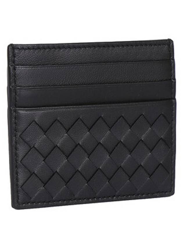 Intrecciato Weaving Card Wallet Black - BOTTEGA VENETA - BALAAN 3