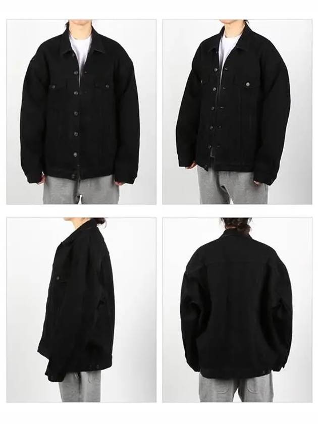 Oversized Denim Jacket Black - BALENCIAGA - BALAAN 3