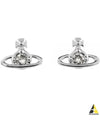 Nano Solitaire Crystal Earrings Silver - VIVIENNE WESTWOOD - BALAAN 2