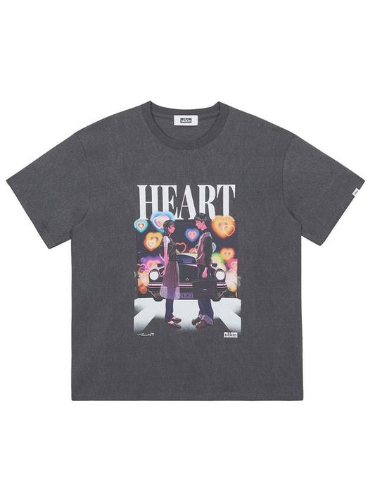 Artist Heart Short Sleeve T-Shirt Charcoal - ULKIN - BALAAN 1