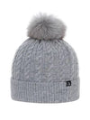 Women s Cashmere Knit Beanie 8504LXAK GREY - BLACK&WHITE - BALAAN 3