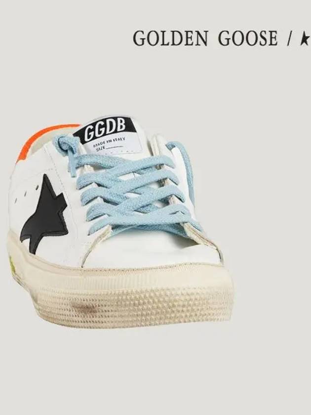 Women's May Superstar Orange Tab Low Top Sneakers White - GOLDEN GOOSE - BALAAN 4