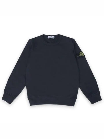 Stone Kids Waffen Patch Crew Neck Sweatshirt Navy K1S16 6100011S0040 V0020 - STONE ISLAND - BALAAN 1