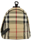 Jett Check Mini Canvas Backpack Charm Key Holder Beige - BURBERRY - BALAAN 3