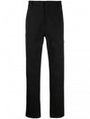 Men's Zipper Pocket Cotton Straight Pants Black - MONCLER - BALAAN 1